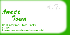 anett toma business card